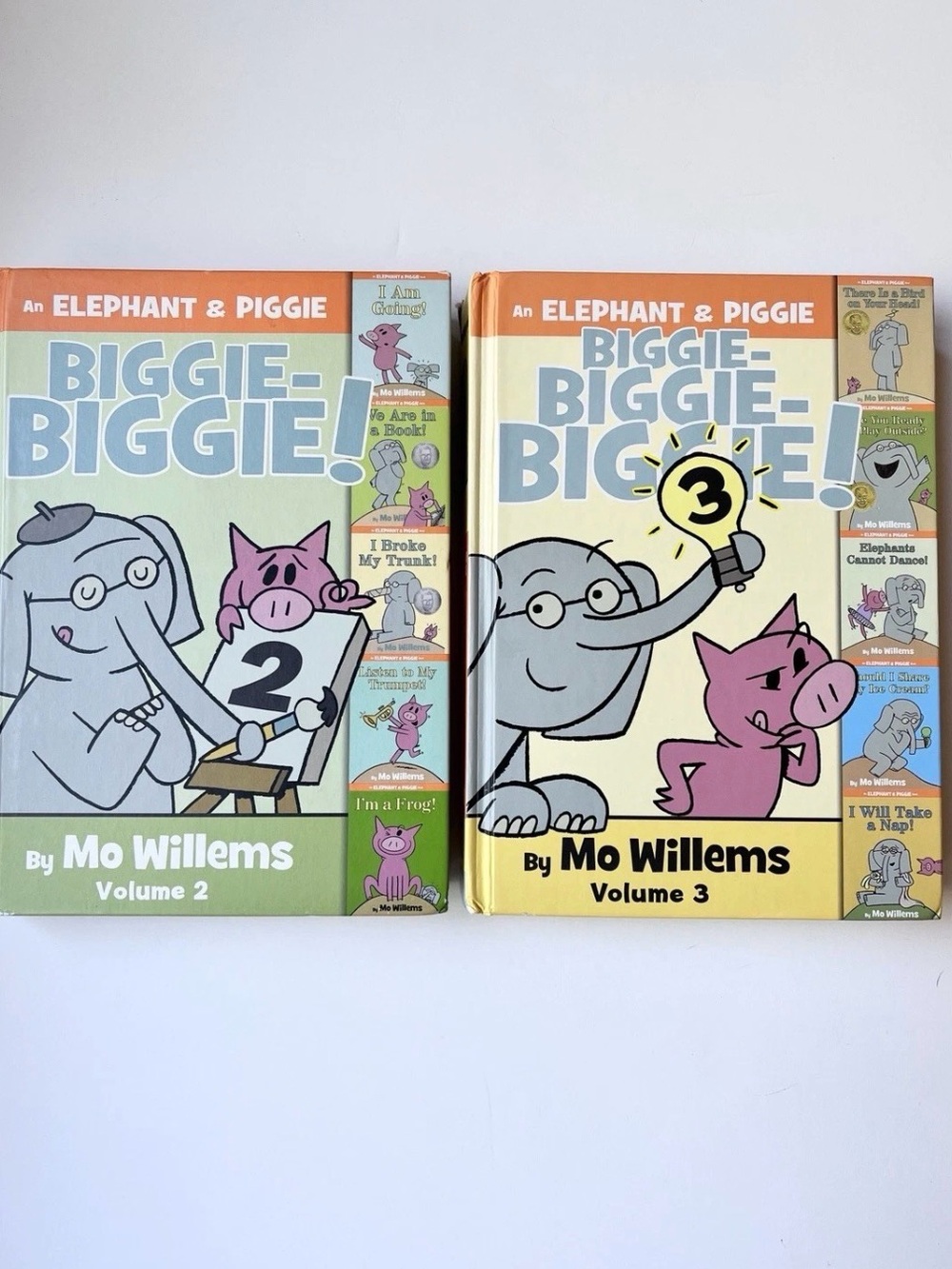 Elephant and Piggie Biggie Volume 2 & 3 by Mo Willems (2019, Hardcover)